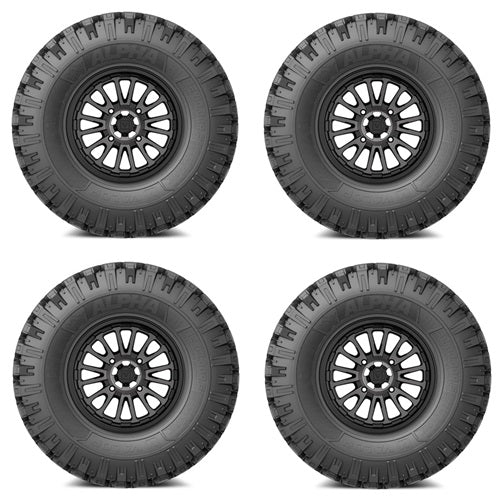 
                  
                    VALOR OFFROAD Alpha Tire & Wheel Kits Mounted on VALOR V14 Dark TInt
                  
                
