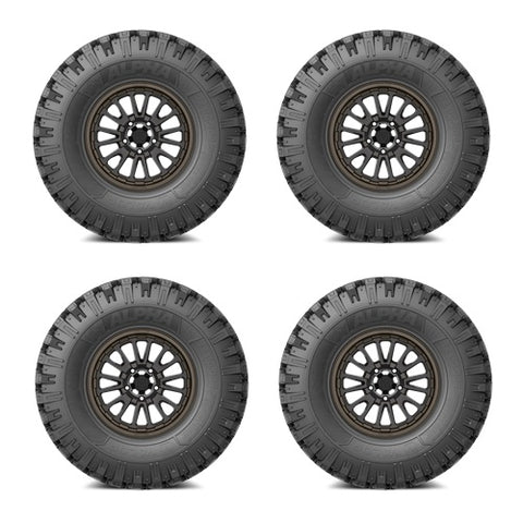 VALOR OFFROAD Alpha Tire & Wheel Kits Mounted on VALOR V14 Root Beer