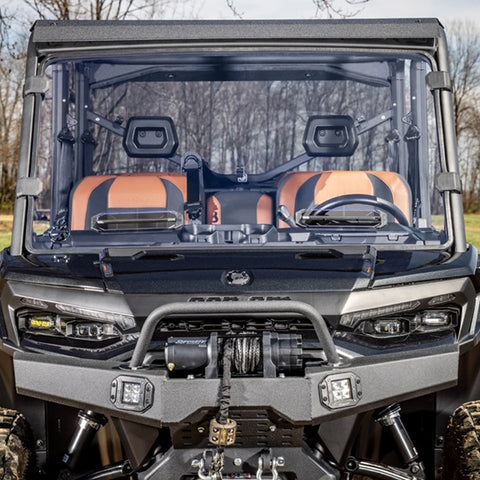 SuperATV Can-Am Defender HD11 Vented Full Windshield Open