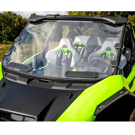
                  
                    SuperATV Kawasaki Teryx H2 Vented Windshield Closeup
                  
                