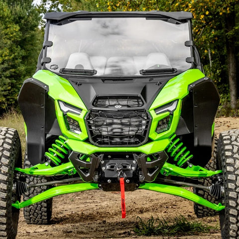 SuperATV Kawasaki Teryx H2 Vented Windshield - Front View
