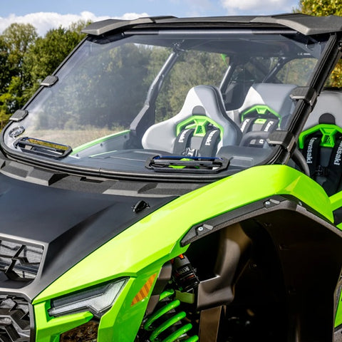 SuperATV Kawasaki Teryx H2 Vented Windshield - Vents Open