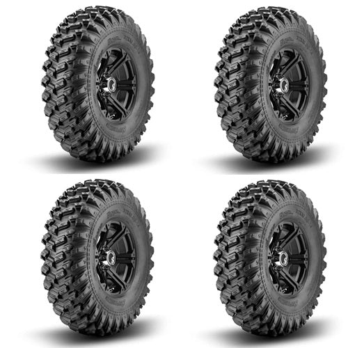 SuperATV XT Warrior Tire & Wheel Kit - Bandit Black Wheels