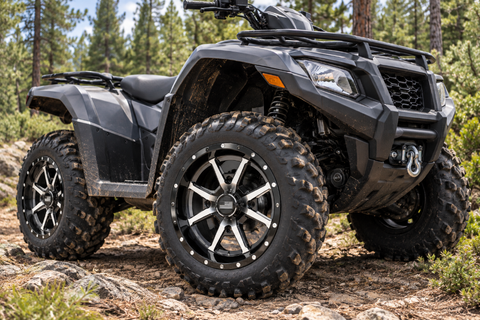 Frontline 556 Black & Machined Wheel on ATV