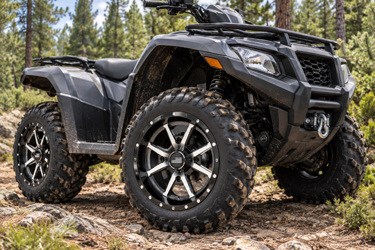 
                  
                    Frontline 556 Black & Machined Wheel on ATV
                  
                