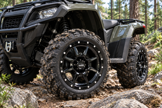 
                  
                    Frontline 556 Gloss Black Wheels on ATV
                  
                