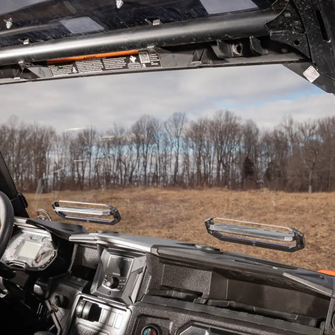 SuperATV Polaris General XP 1000 Scratch Resistant Vented Windshield Inside