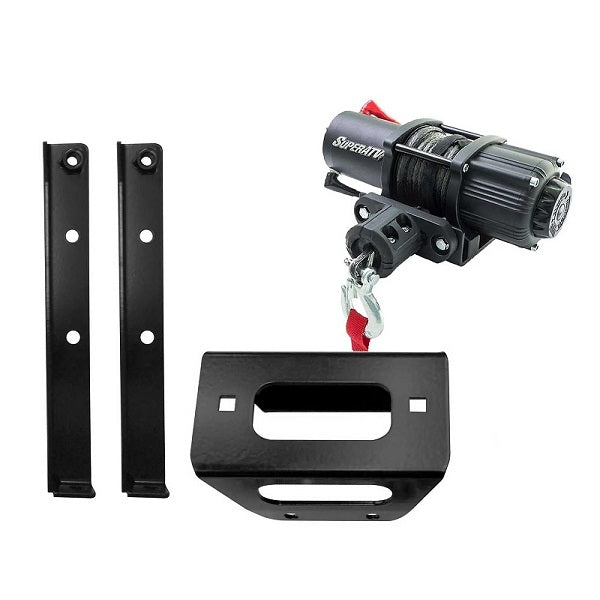 SuperATV Polaris RZR 570 3500 Winch and Winch Mount