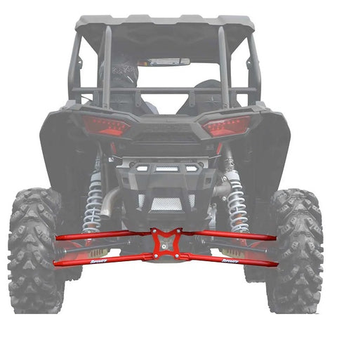 SuperATV Polaris RZR XP Turbo Rear Radius Arms Red