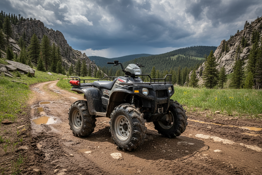 
                  
                    Kenda Executioner K538 Tire mounted on an ATV
                  
                