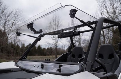 SuperATV Can Am Maverick Trail Flip Up Windshield