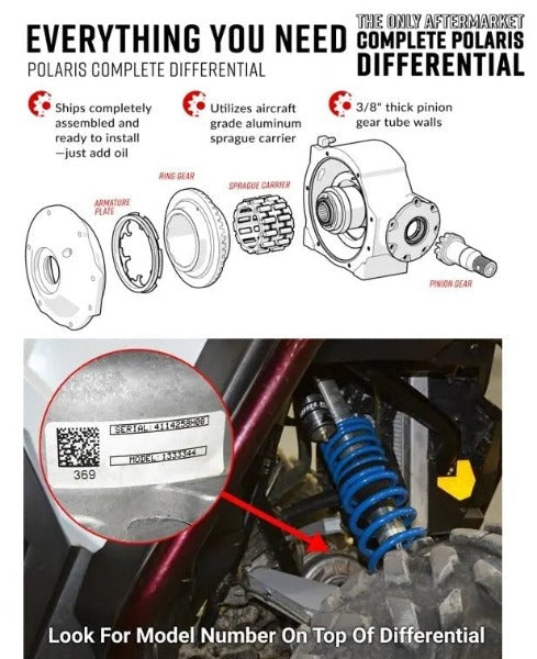 SuperATV Polaris RZR 570 800 XP 900 Complete Billet Differentials