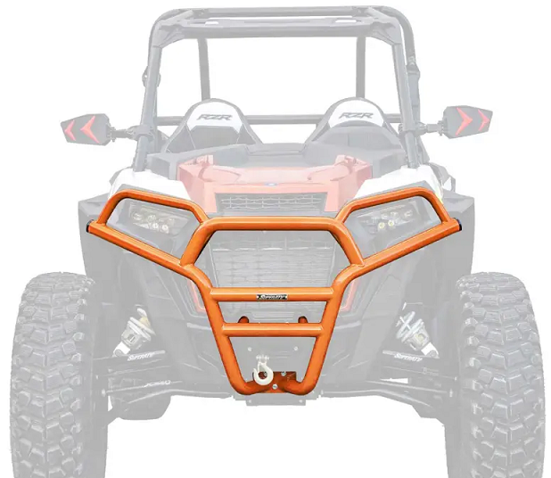 SuperATV Front Bumper for Polaris RZR S 1000 2016-20 Orange