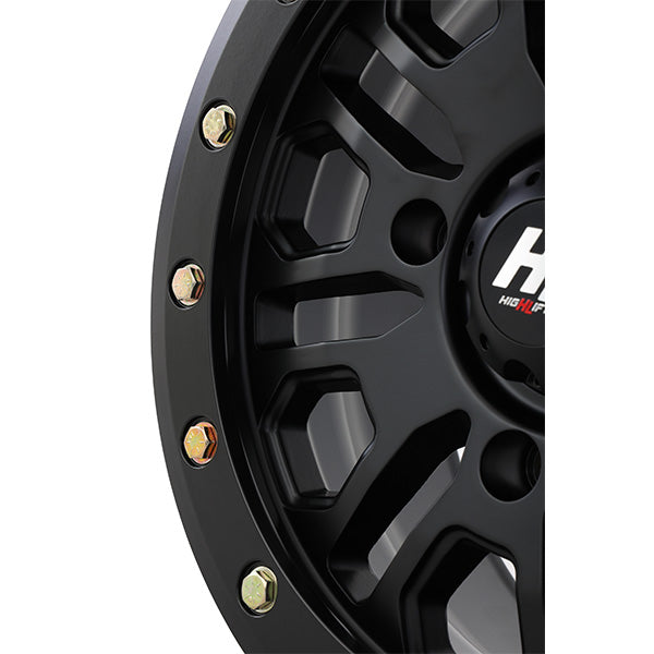 High Lifter HL23 Matte Black Beadlock Wheels - 14x7