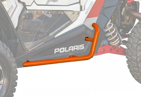 SuperATV Heavy Duty Nerf Bars Polaris RZR XP Turbo Orange