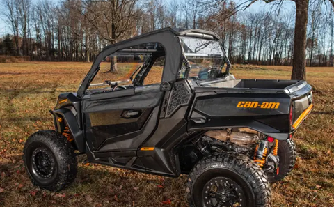 SuperATV Can Am Commander Primal Soft Cab Enclosure Upper Doors Rear Windshield