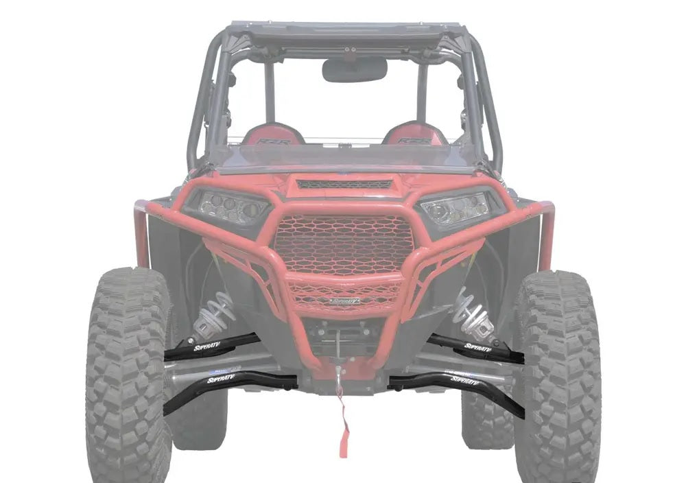 SuperATV Polaris RZR XP 1000 High Clearance 1.5" Forward Offset A-Arms Black