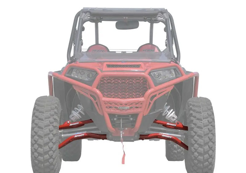 SuperATV Polaris RZR XP Turbo Front A-Arms High Clearance Offset