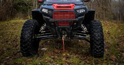 SuperATV Polaris RZR XP Turbo Chromoly 1.5 Inch Forward Offset A-Arms Black