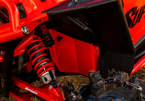 SuperATV Inner Fender Guards for Polaris RZR XP 1000 Models Red
