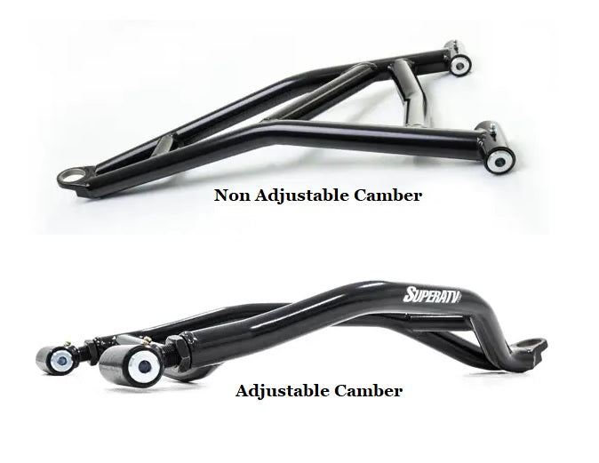 
                  
                    SuperATV Polaris RZR XP 1000 High Clearance Lower Front A Arms Camber Options
                  
                