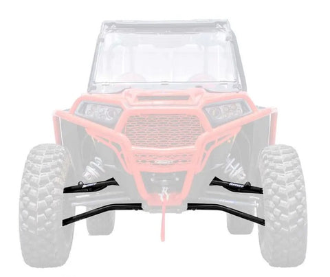 SuperATV Polaris RZR XP Turbo High Clearance Front A Arm Set Black
