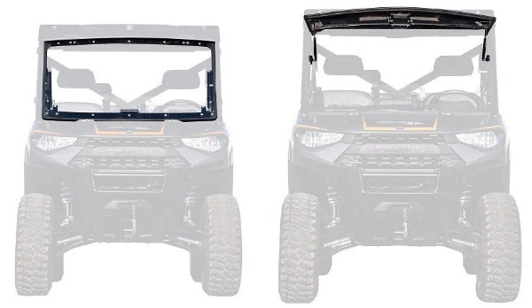 SuperATV Polaris Ranger XP 1000 Models Flip Up Full Windshields