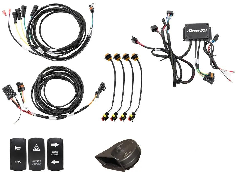 SuperATV Polaris RZR PRO XP Plug and Play Turn Signal Horn Kits