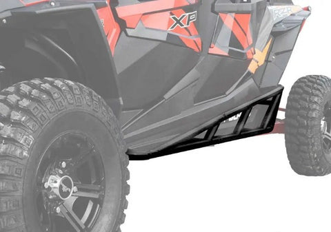 SuperATV Nerf Bar Rock Sliders for Polaris RZR 900 4 Black