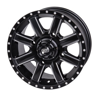 Tusk Cascade ATV UTV Wheels - Black and Machined