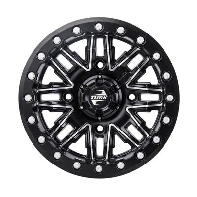 Tusk Nebo Black & Machined Beadlock Wheel