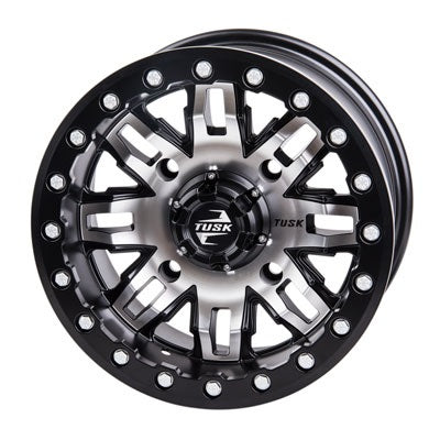 Tusk Teton ATV UTV Beadlock Wheels - Machined Black