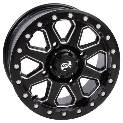 Tusk Uinta Black Milled ATV UTV Beadlock Wheels - 14x7, 15x7 Inch Size