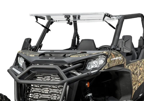 SuperATV Can Am Commander Scratch Resistant Flip Up Full Windshield 2021+