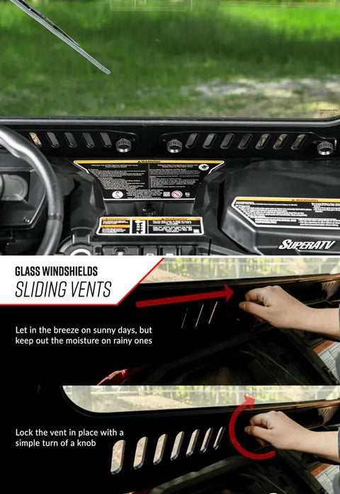 SuperATV 2021+ Commander Glass Windshield