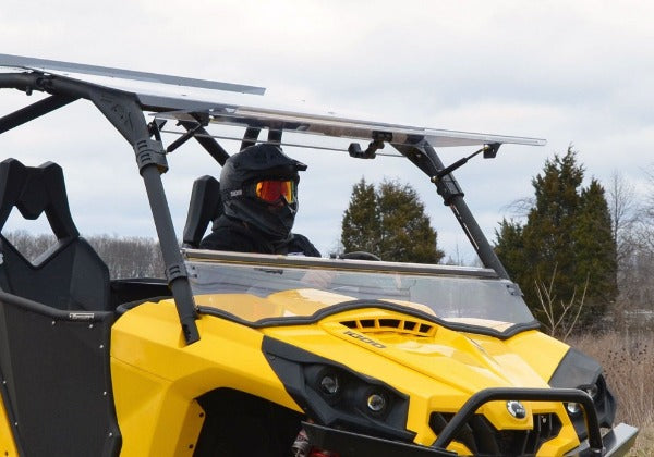 SuperATV Can Am Commander Scratch Resistant Flip Up Full Windshield