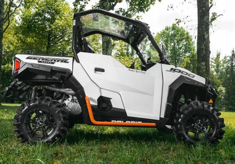 SuperATV Polaris General 1000 Nerf Bar Rock Sliders Orange