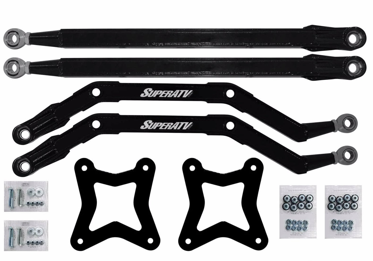 SuperATV High Clearance Rear Boxed Radius Arms for Polaris RZR XP 1000